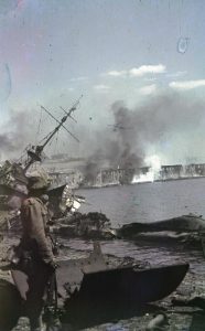 Wrecked Soviet destroyer