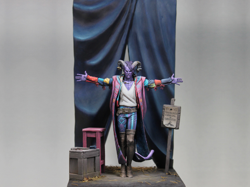 Converting a 75mm  Fantasy Figure into a Tiefling – The Making of Mollymauk